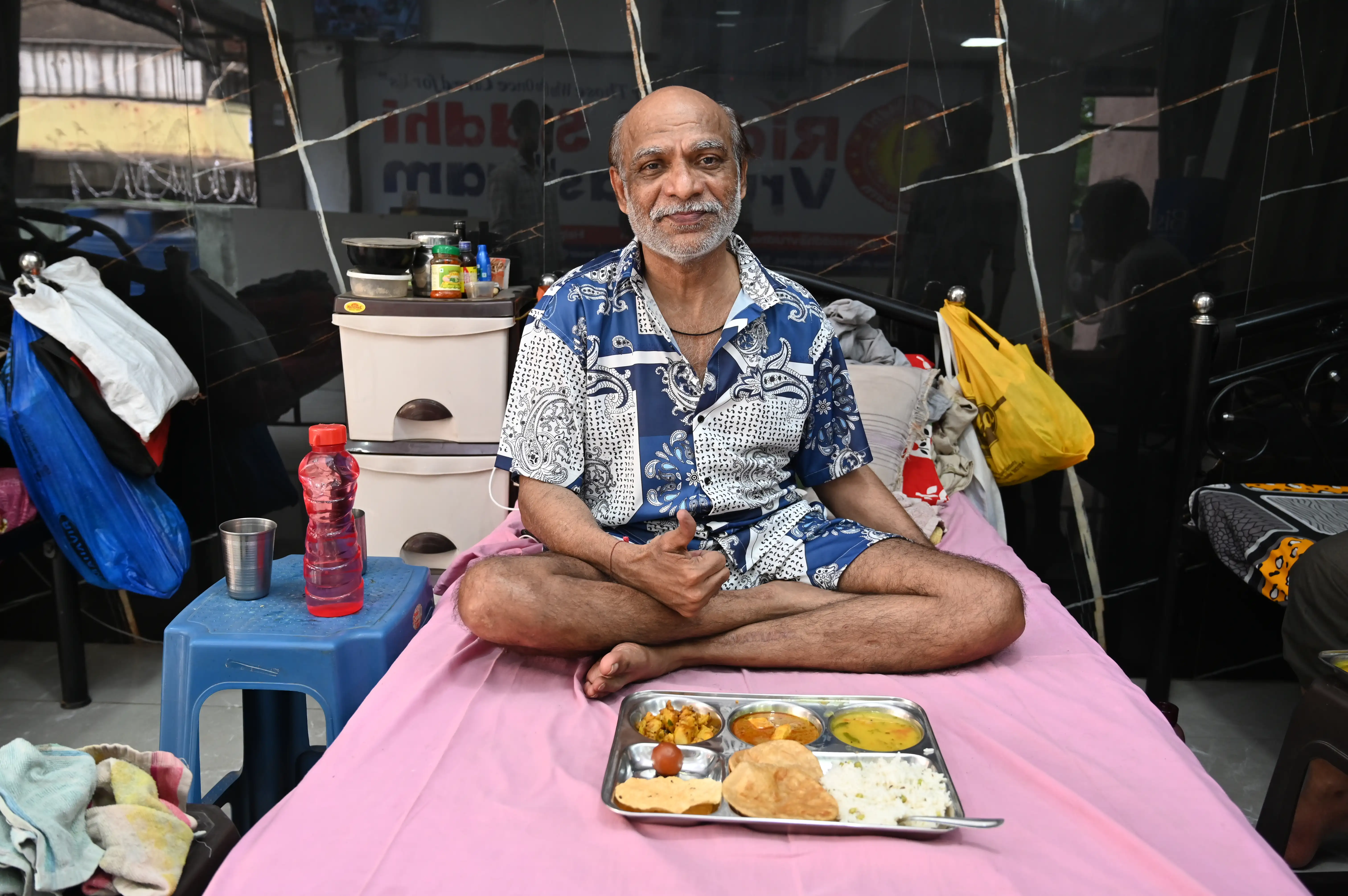 Smiling elderly resident